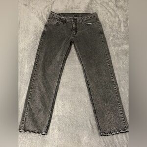 Levi's Washed Black Straight-Leg Jeans